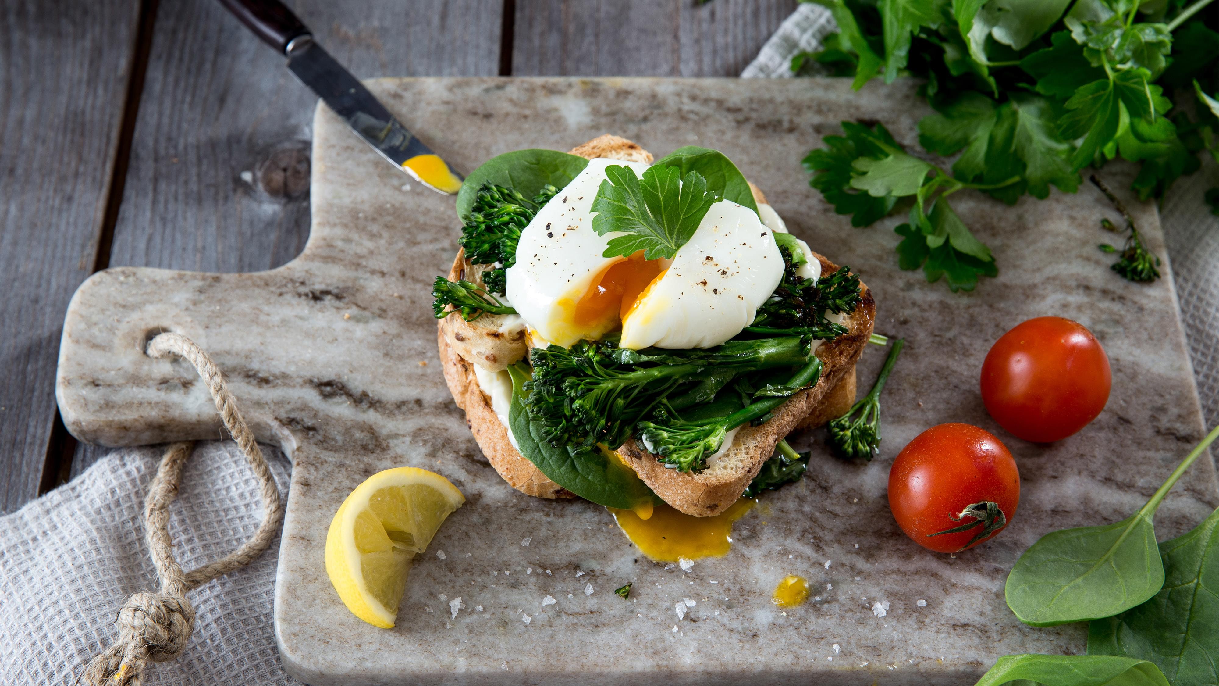 Toast with Poached Egg and Vegetables Gluten Free Recipe Schär
